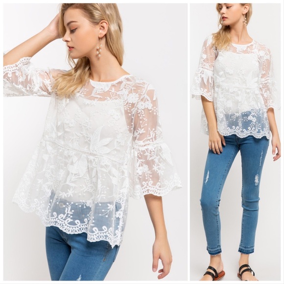 Savanna 2 Piece Fairy Lace Top - Picture 4 of 10